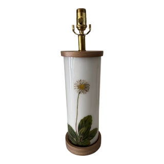 Charming Daisy Botanical Decoupage Lamp For Sale