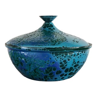Mid-Century Hanova of Pasadena Enameled Dish For Sale