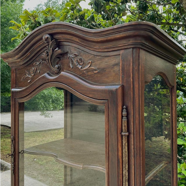 Antique Country French Regence Violin Vitrine ~ Display Cabinet For Sale - Image 14 of 15