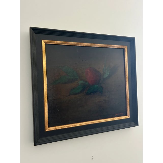 Late 20th Century Red Floral Still Life Oil Painting on Canvas by James Clinton Mumby For Sale - Image 12 of 18