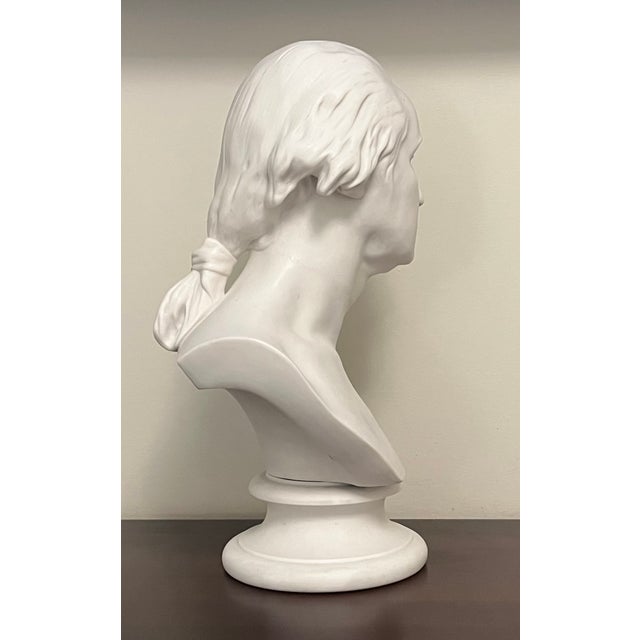 Antique 19th Century English Parian Porcelain Bust of President George Washington After Houdon For Sale In New York - Image 6 of 16