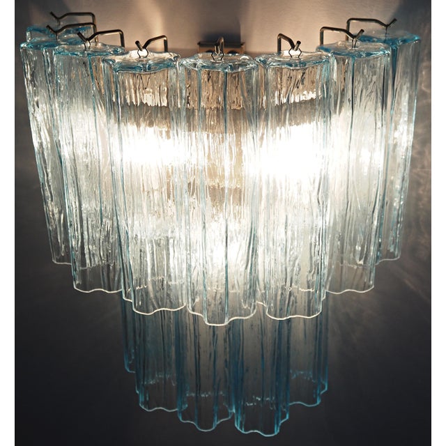 Glass Murano Glass Tube Wall Sconces, 1990, Set of 2 For Sale - Image 7 of 17