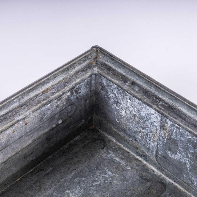 Vintage Industrial Galvanised Steel Parts Tray from Bosch, Late 20th Century For Sale - Image 4 of 6