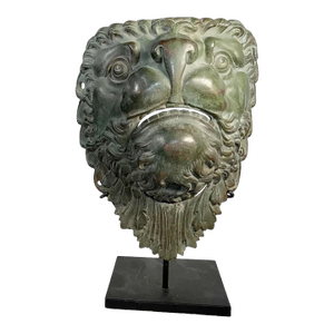 Late 19th Century Mounted French Bronze Lion Mask