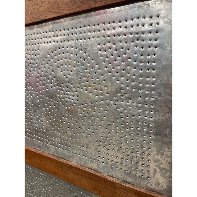 1970s Wood and Metal Pie Cabinet With Fixed Interior Shelves For Sale - Image 12 of 13