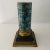 Metal Antique French Longwy Enameled Floral Oil Lamp Base, Late 19th Century For Sale - Image 7 of 9