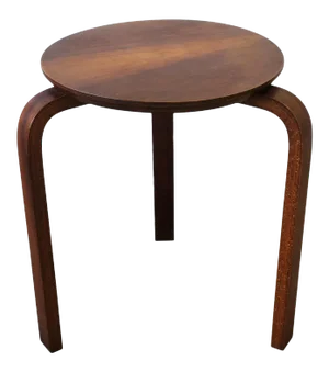 European Bentwood Stool or Side Table after Designer Alvar Aalto