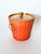 Mid-Century Modern Mid Century Persimmon Woven Rattan and Teak Ice Bucket For Sale - Image 3 of 12