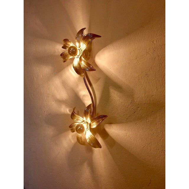 Brass Double Wall Light, 1970s For Sale - Image 14 of 15