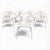 White Chairs by Ava Rochebobois, Set of 8 For Sale - Image 9 of 9