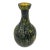 1960s Italian Mid-Century Handcrafted Green and Yellow Glass Vase For Sale