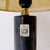 Table Lamp in Black Marble and Natural Raffia Lampshade For Sale - Image 10 of 12