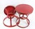 Metal Round Red Side Table For Sale - Image 7 of 10