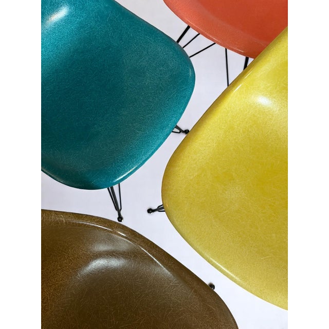 2020s Modernica Case Study Fiberglass Eiffel Side Chairs - Set of 4 For Sale - Image 5 of 9