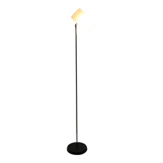 White Cylinder Modernist Floor Lamp For Sale