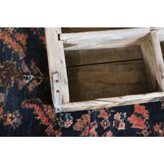 Brown 1940s Rustic Herb Wood Crate With a Handle For Sale - Image 8 of 11