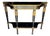 Vintage French Empire Regency Gold Gilt Ebonized Demi Lune Console Table For Sale