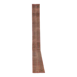 1960s Distressed Extra Long Turkish Runner Rug - Stair Rug 1'8'' X 22'5''