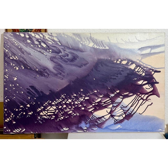 Shahla Dadsetan, Large Abstract Painting French Iranian Shahla Dadsetan Plongee Dans Ma Pensee, 2005 For Sale - Image 4 of 11