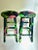 Pair of Vintage Greeff "Summertime Collection" Fabric Wrapped Wooden Counter Stools For Sale - Image 18 of 18