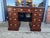 English Antique Mahogany Leather Inset Top Desk, 19th Century For Sale - Image 3 of 12
