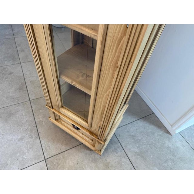 Rustic Display Cabinet in Natural Wood For Sale - Image 6 of 13