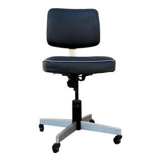 Vintage Steno Task Chair by Harter, Refinished in Gray For Sale