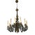 19th Century French Louis XIV Patinaed Bronze & Gilt Bronze Chandelier For Sale