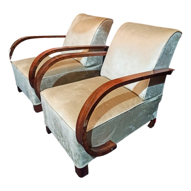 Art Deco Armchairs, 1930s, Set of 2 For Sale