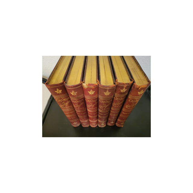 1898 Antique 6-Volume Leather-Bound "Canada: An Encyclopedia of the Country" Set For Sale In Milwaukee - Image 6 of 10