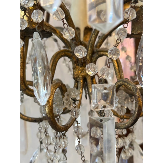 Pair of Vintage Beaded Chandelier For Sale - Image 4 of 9