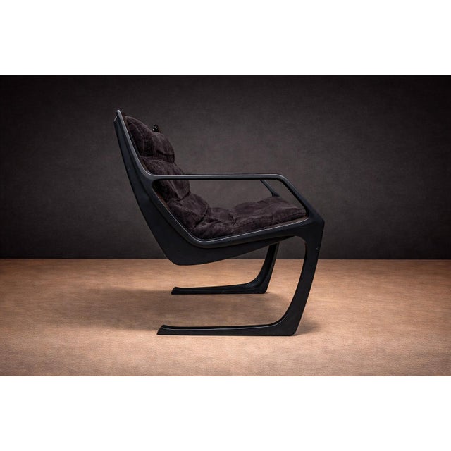 1970s Fixed "Commander" Armchair in Metal, Jorge Zalszupin, 1970s For Sale - Image 5 of 11
