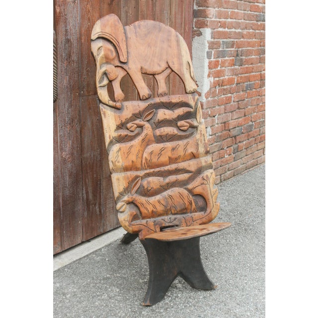 Late 20th Century Late 20th Century African Tribal Elephant Chair For Sale - Image 5 of 13