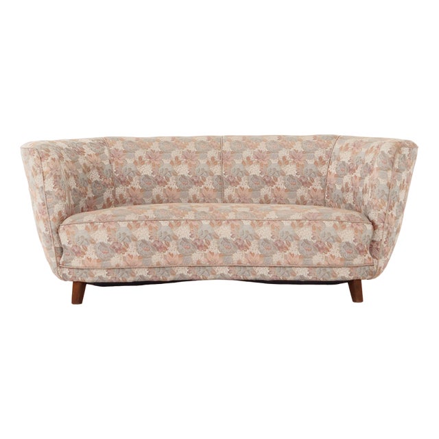 Danish Solid Beech Banana Sofa, 1970s For Sale