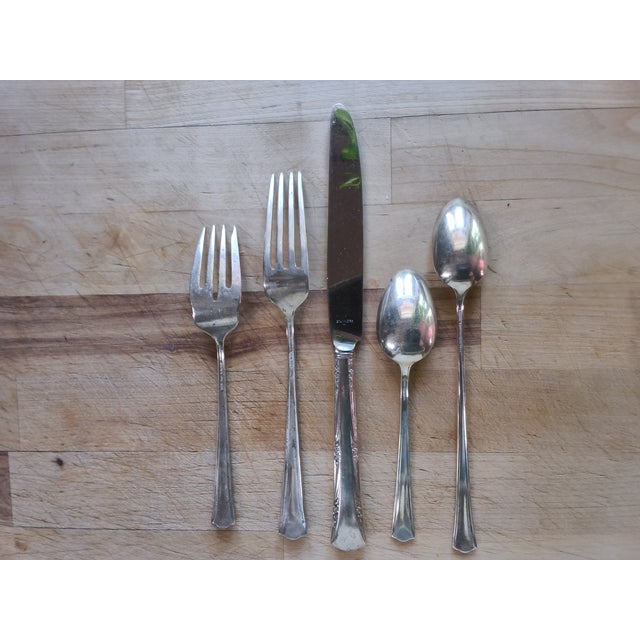 Gorham 1938 Sterling Silver Flatware, Greenbrier Pattern, 102 Pieces Including 18 Full Place Settings and Serving Pieces For Sale - Image 11 of 18