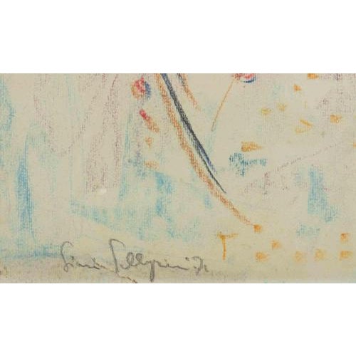 Modern Sirio Pellegrini, Landscape, Pastel on Paper, 1971 For Sale - Image 3 of 5
