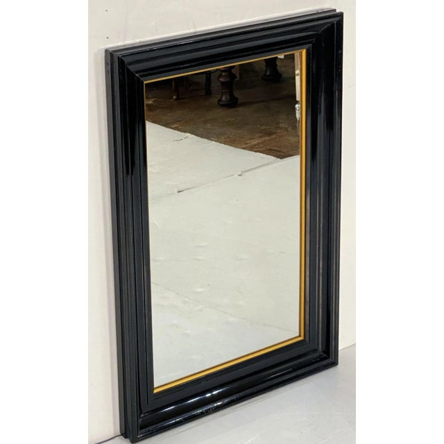 French French Wall Mirrors With Black and Gilt Frames (H 30 X W 20 1/8) For Sale - Image 3 of 12