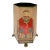 Late 20th Century Waste Bin With Empress Design Chinoiserie Footed Container Vintage Oriental Decor For Sale