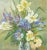 American Vintage Still Life -- Yellow & Blue Floral by Doro For Sale - Image 3 of 9