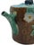 Ceramic Holdcroft Majolica Blackberry on Tree Trunk Teapot, Turquoise Blue Cover C. 1877 For Sale - Image 7 of 13