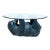 Vintage Rustic Black Bear Glass Coffee Table – Sculptural Wildlife Cocktail Table, Circa 1970s For Sale