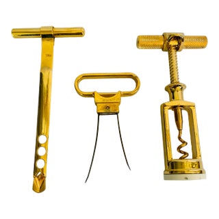 1960s The "Uncorkers Three" Vintage Bar Tool Set, Made in Italy - Set of 3 For Sale