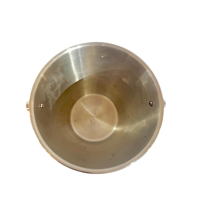 Vintage Stainless Steel Ice Champagne Bucket With Rope Handle For Sale - Image 9 of 12