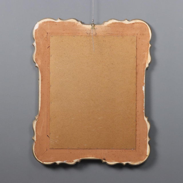 Goldenrod Gilded Wood Mirror with Faux Silver and Gold Leaf Finish For Sale - Image 8 of 9