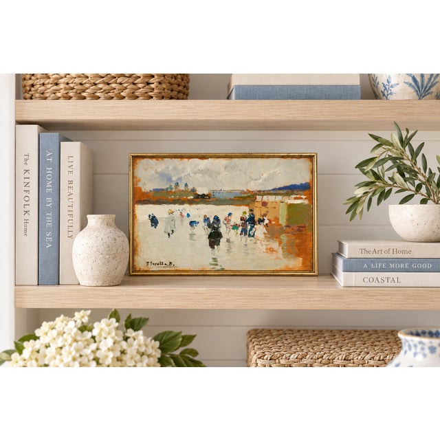 Mark D. Sikes 1906 Vintage La Concha Beach Art Print by Joaquín Sorolla - 12" X 8" For Sale - Image 4 of 8