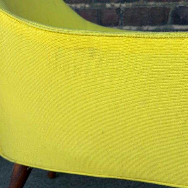 Pair of Paul McCobb Symmetric Group Mid-Century Yellow Round Back Chairs For Sale - Image 10 of 12