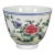 Vintage Wucai Porcelain Teacup – Bird, Bamboo & Peony Motif, Qianlong Mark For Sale