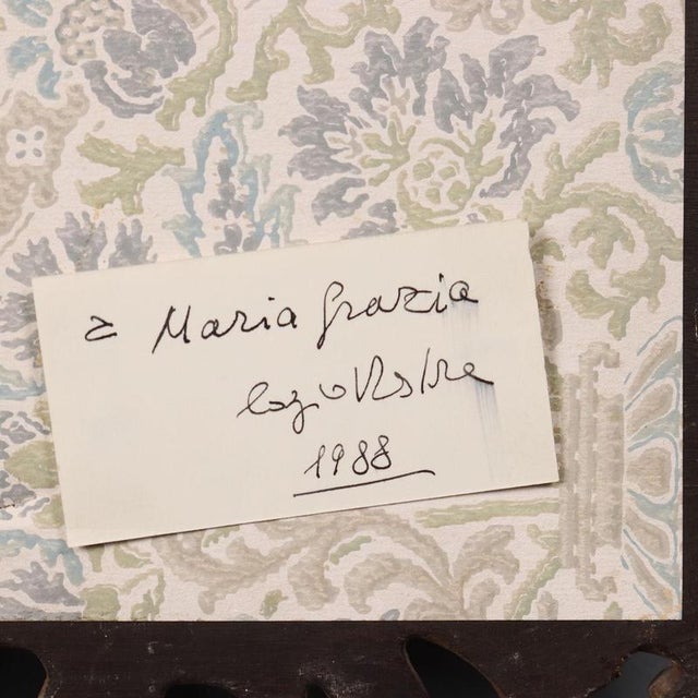 Piero Galanti, Portrait of a Boy, 20th Century, Crayon on Cardboard, Framed For Sale - Image 10 of 11