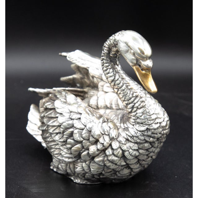 D’Argenta Silver-Plated Swan Sculpture – 2003 For Sale - Image 4 of 6