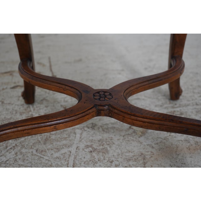 Set of 6 French Louis XV Walnut Cane Back Dining Chairs For Sale - Image 17 of 18